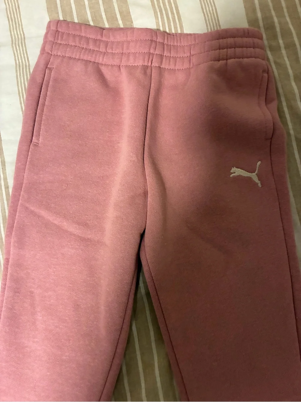 Puma Dark Gray Top with Dusty Pink Jogger Set